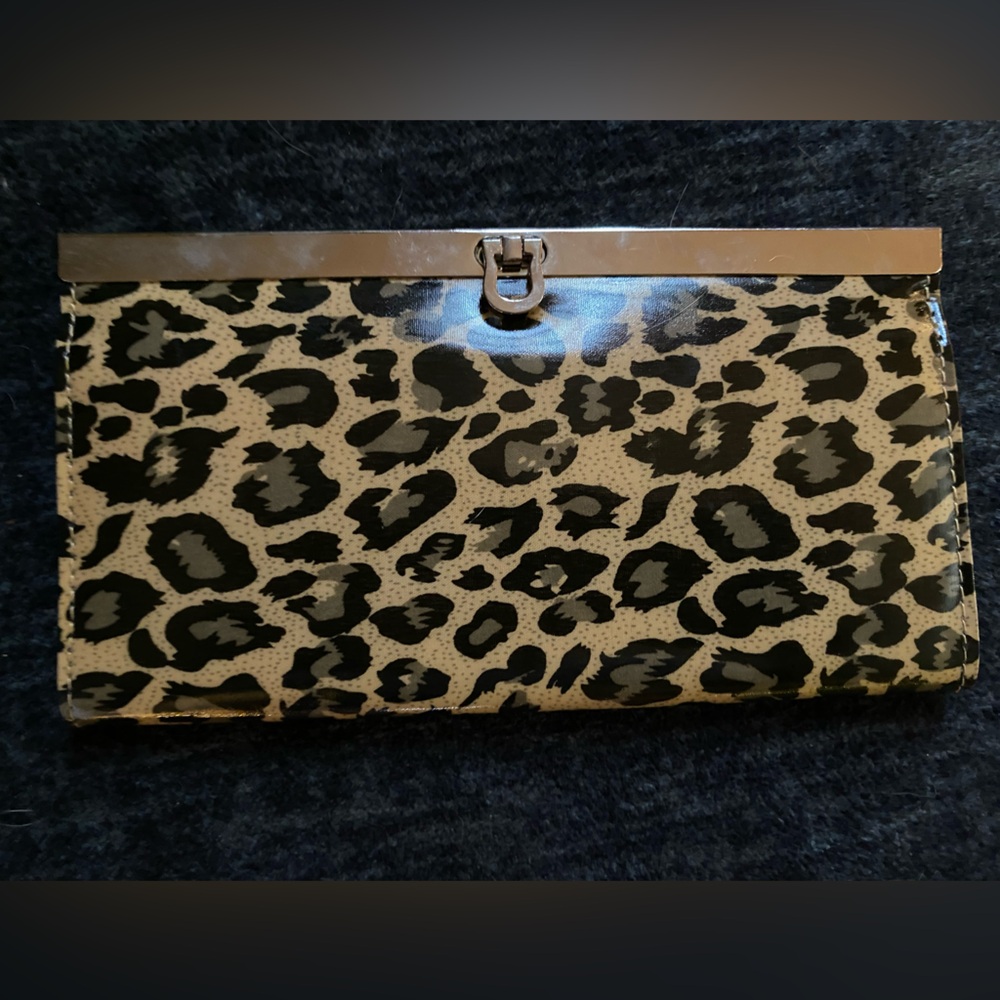 Leopard print wallet/clutch